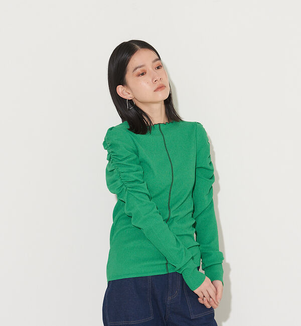 NOMINE「【前後着用可】2WAY配色メロウシャーリングロンT」|Tシャツ・カットソー|グリーン