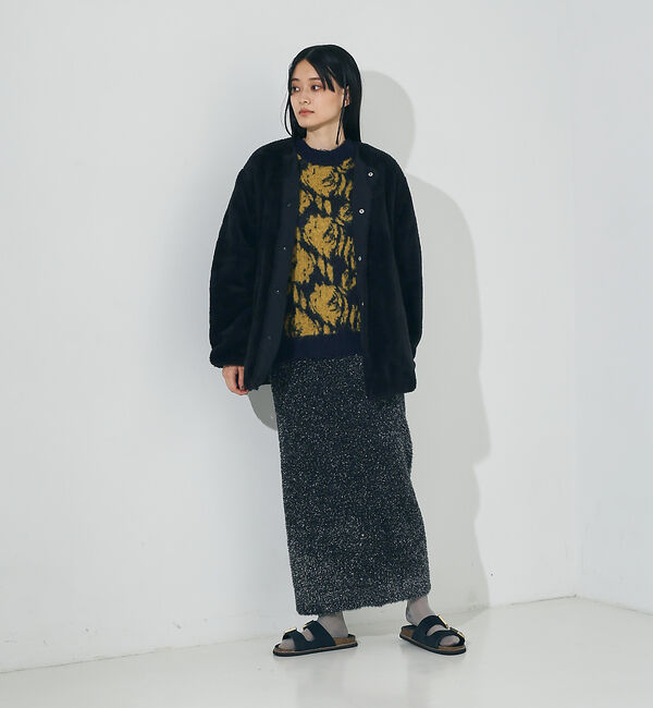 NOMINE「【セットアップ対応可】ラメシャギータイトニットスカート」|スカート|