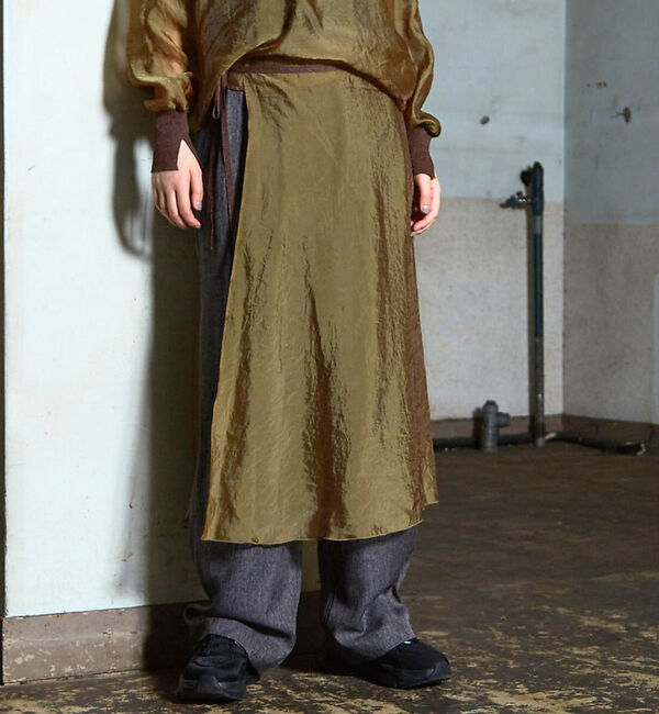 NOMINE「シアー ラップ  スカート」|スカート|ブラウン