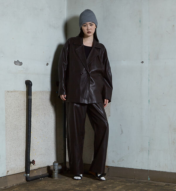 NOMINE「フェイクレザー オーバー ジャケット」|その他|