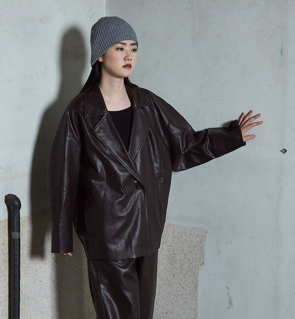 NOMINE「フェイクレザー オーバー ジャケット」|その他|