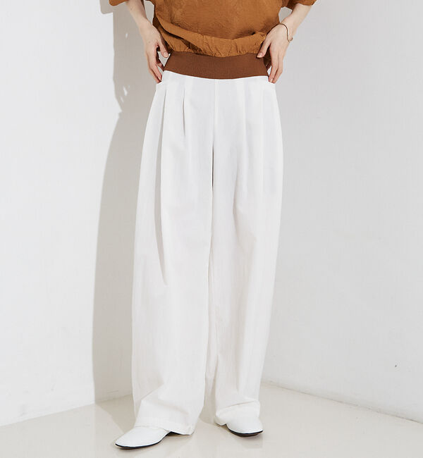 NOMINE「【セットアップ着用可】3タック  ワイドパンツ」|その他|ホワイト