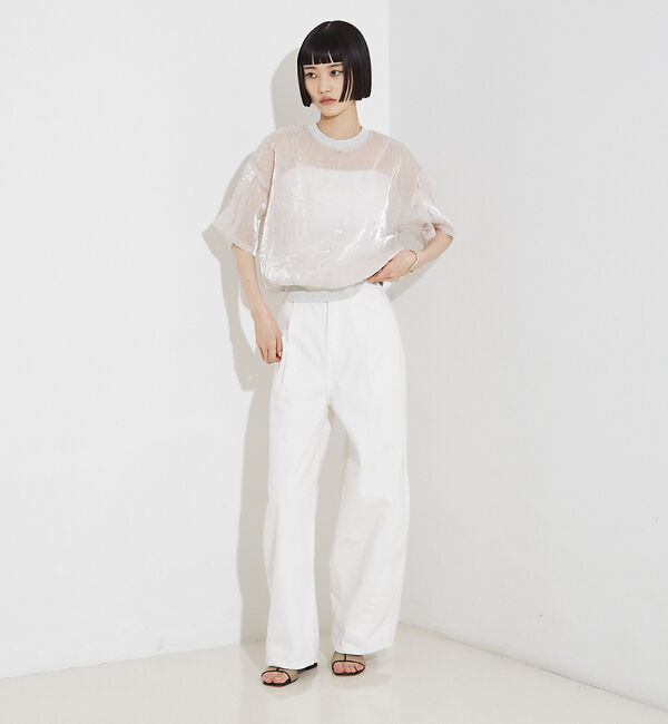 NOMINE「【セットアップ着用可】シャイン リンクル Ｔシャツ」|Tシャツ・カットソー|