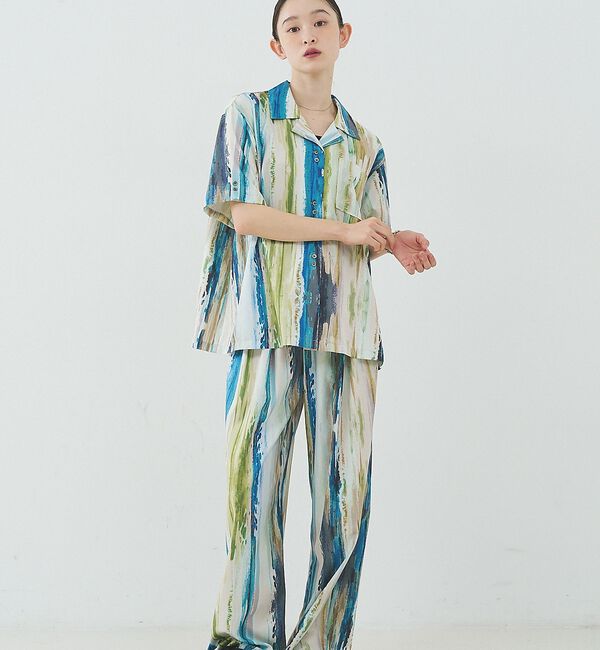 NOMINE「【セットアップ対応】ペイント柄 ドロストコード タックパンツ」|その他|