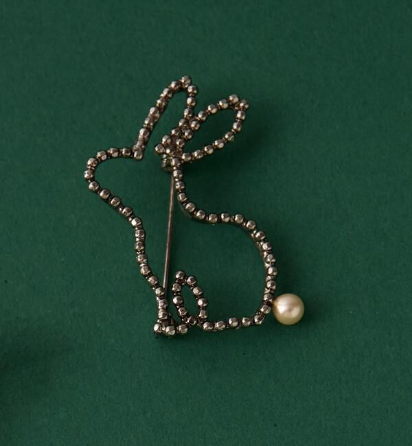 TIARA「【ADER.bijoux/アデルビジュー】CUTSTEEL rabbit brooch」|ブローチ・コサージュ|