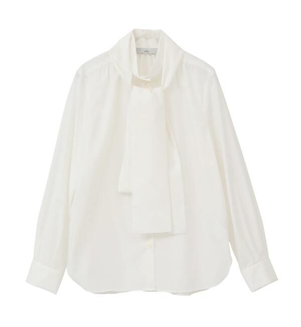 TIARA「ボウタイハイネックボタンブラウス」|シャツ・ブラウス|