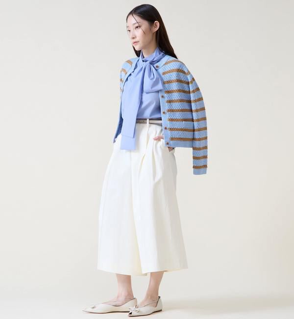 TIARA「ボウタイハイネックボタンブラウス」|シャツ・ブラウス|