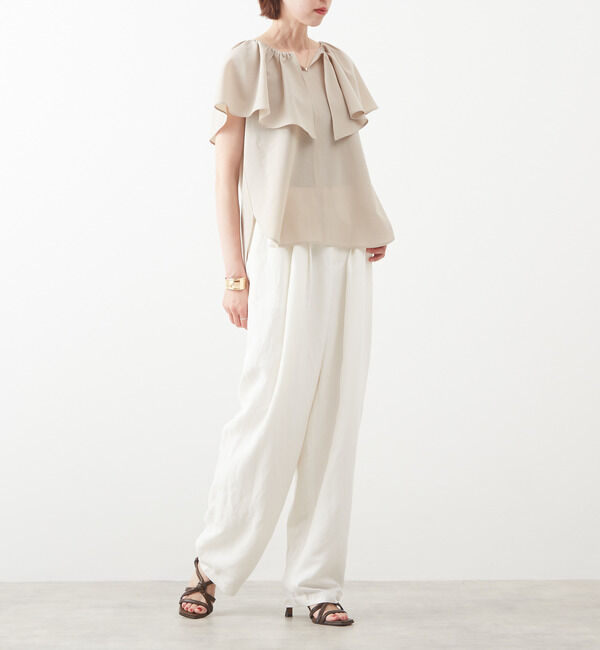 Liesse「ケープカラーブラウス」|シャツ・ブラウス|