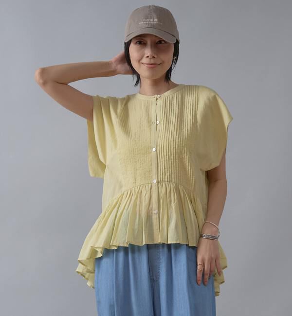 Liesse「【インド生産】ピンタックブラウス」|シャツ・ブラウス|