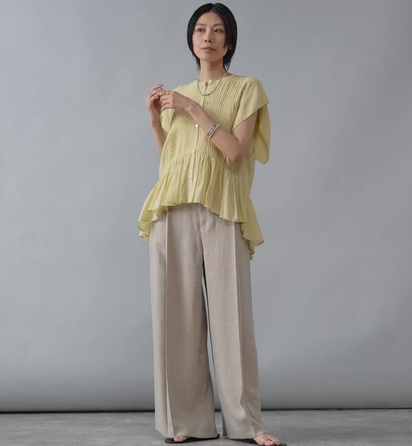 Liesse「【インド生産】ピンタックブラウス」|シャツ・ブラウス|