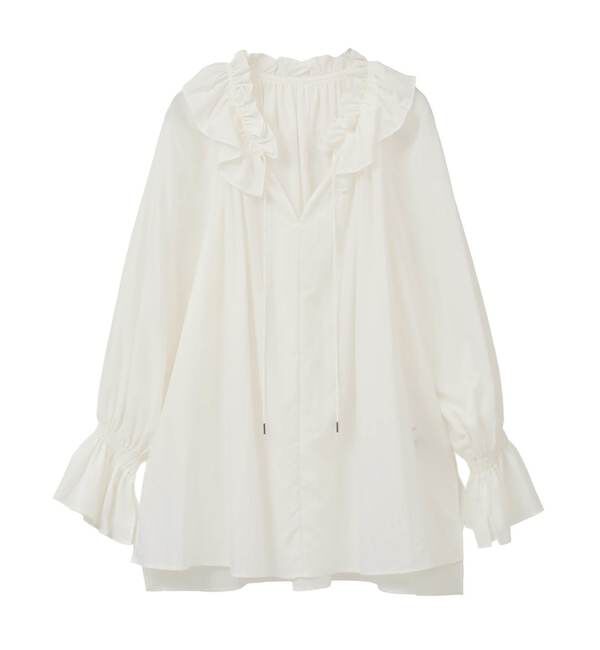 Liesse「フリルネックブラウス」|シャツ・ブラウス|