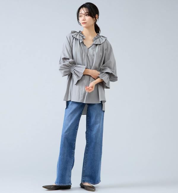 Liesse「フリルネックブラウス」|シャツ・ブラウス|