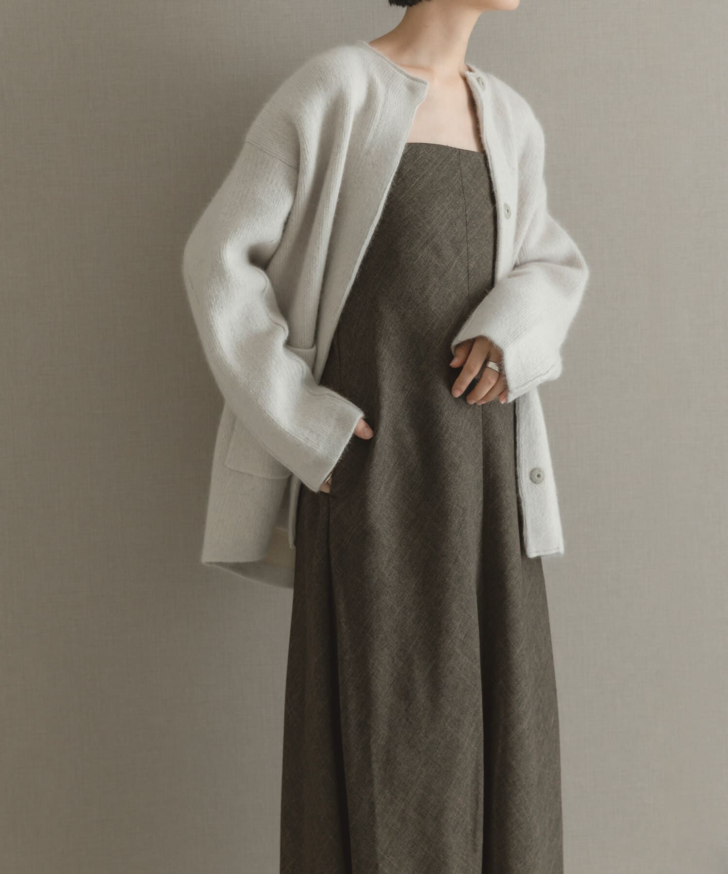 URBAN RESEARCH ROSSO「バイヤスベアワンピース」|ワンピース|ブラウン