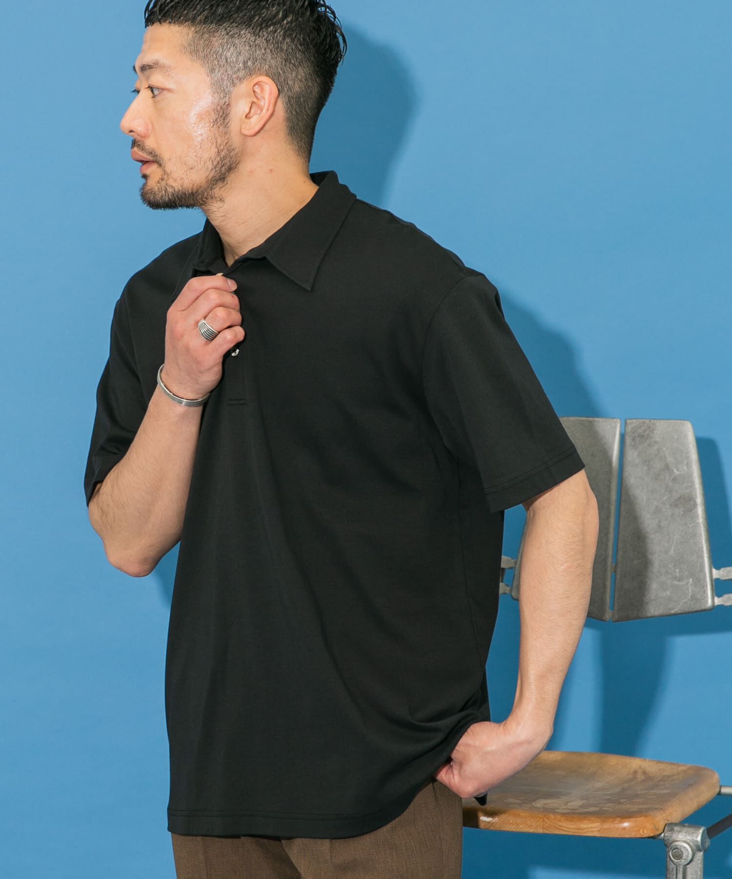 URBAN RESEARCH ROSSO「『XLサイズあり』『UR TECH』防汚加工リラックス半袖ポロシャツ」|ポロシャツ|