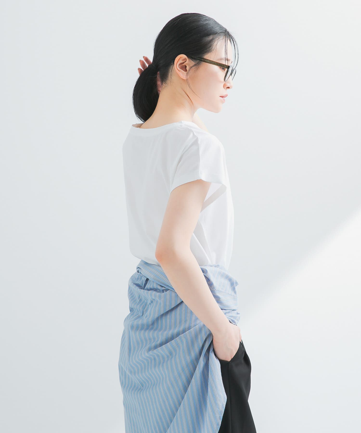 URBAN RESEARCH「スーピマコットンボートネックカットソー」|Tシャツ・カットソー|