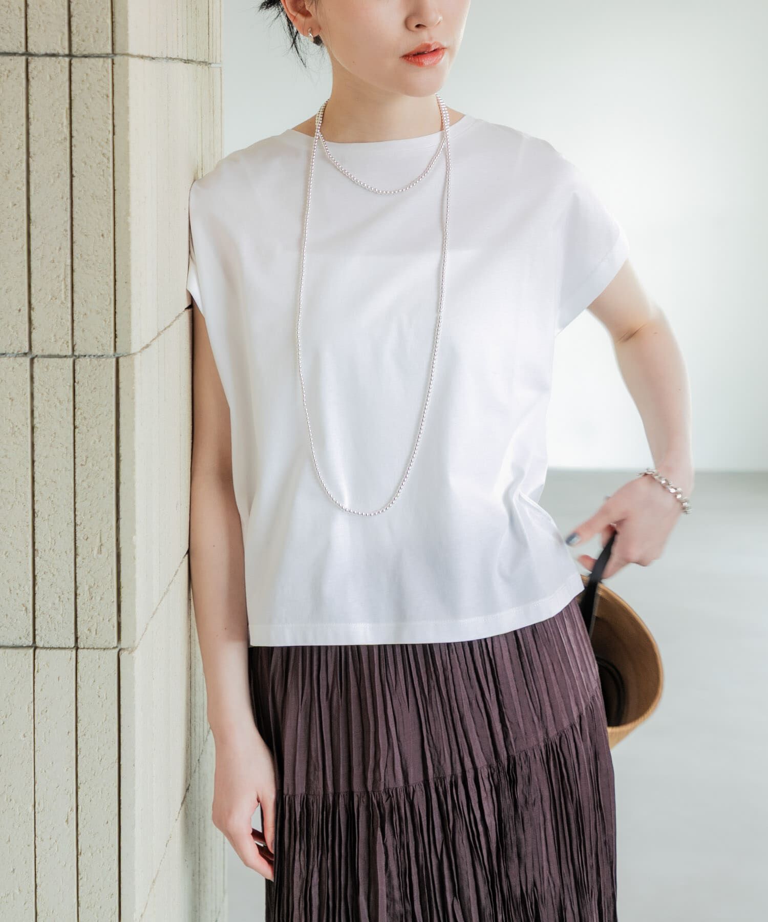 URBAN RESEARCH「スーピマコットンボートネックカットソー」|Tシャツ・カットソー|