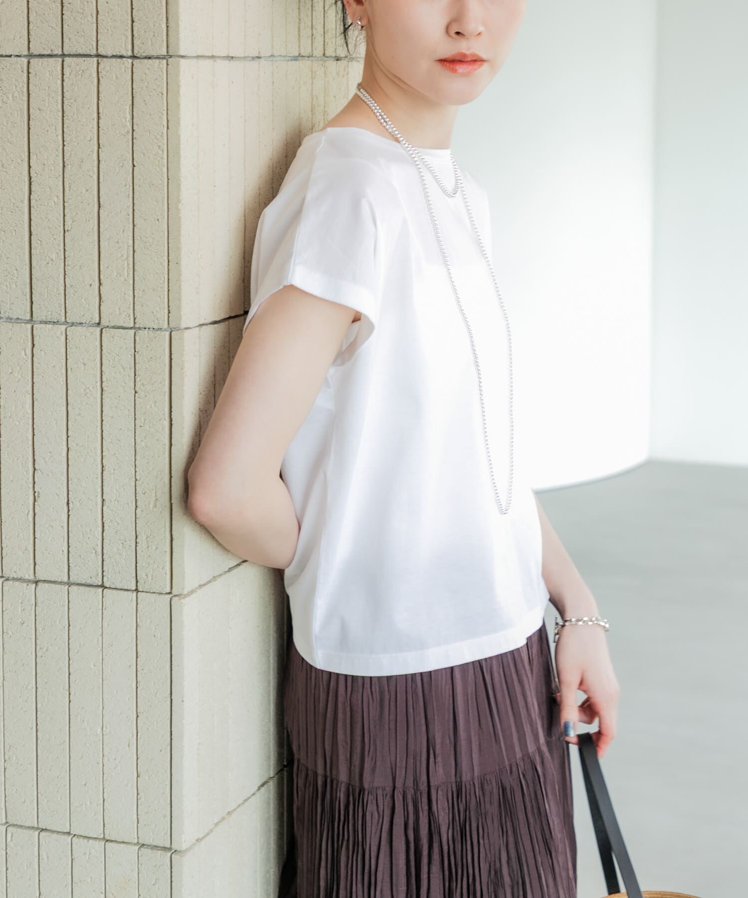 URBAN RESEARCH「スーピマコットンボートネックカットソー」|Tシャツ・カットソー|