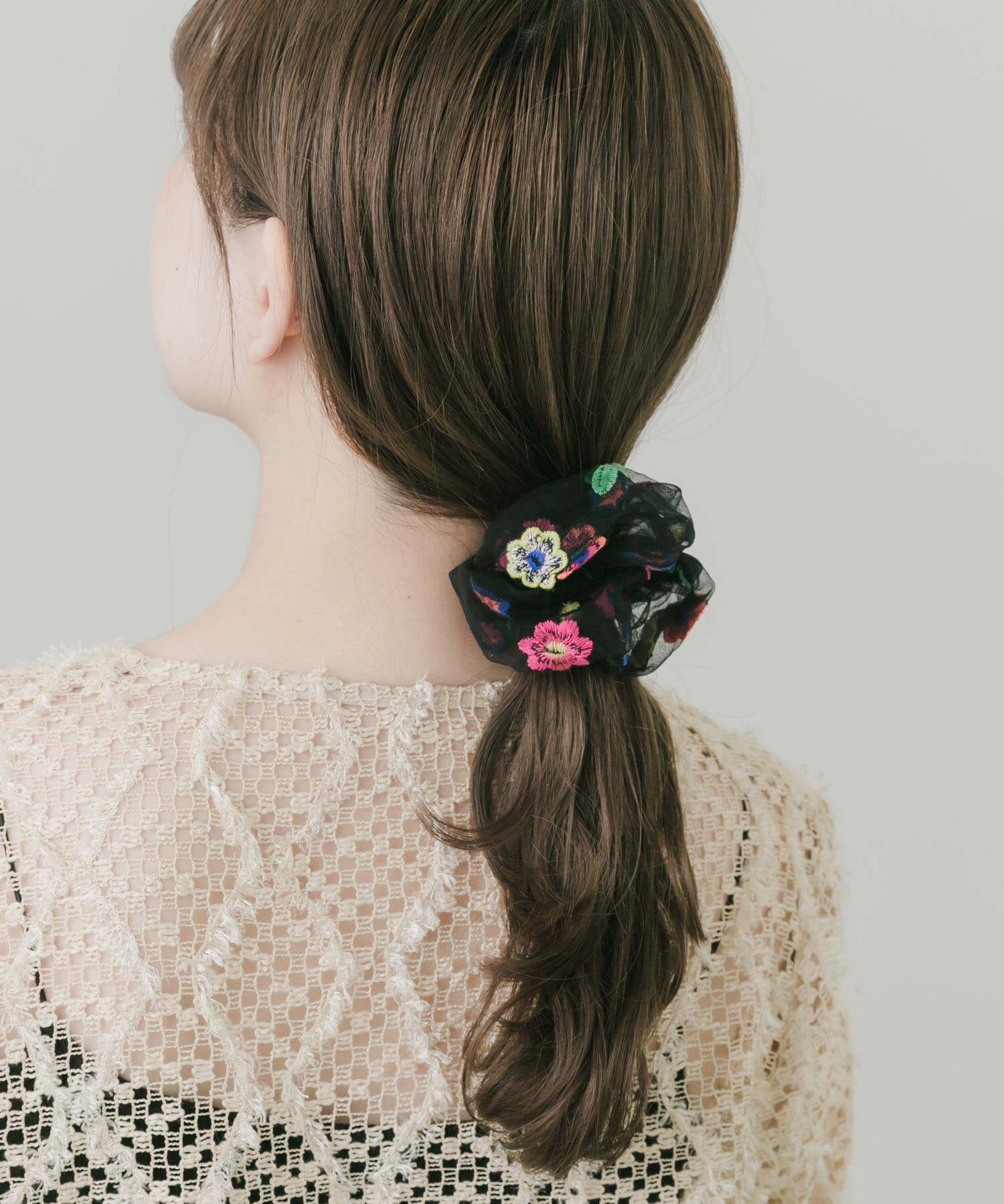 SMELLY「カラーフラワーシアーシュシュ」|ヘアゴム・シュシュ|