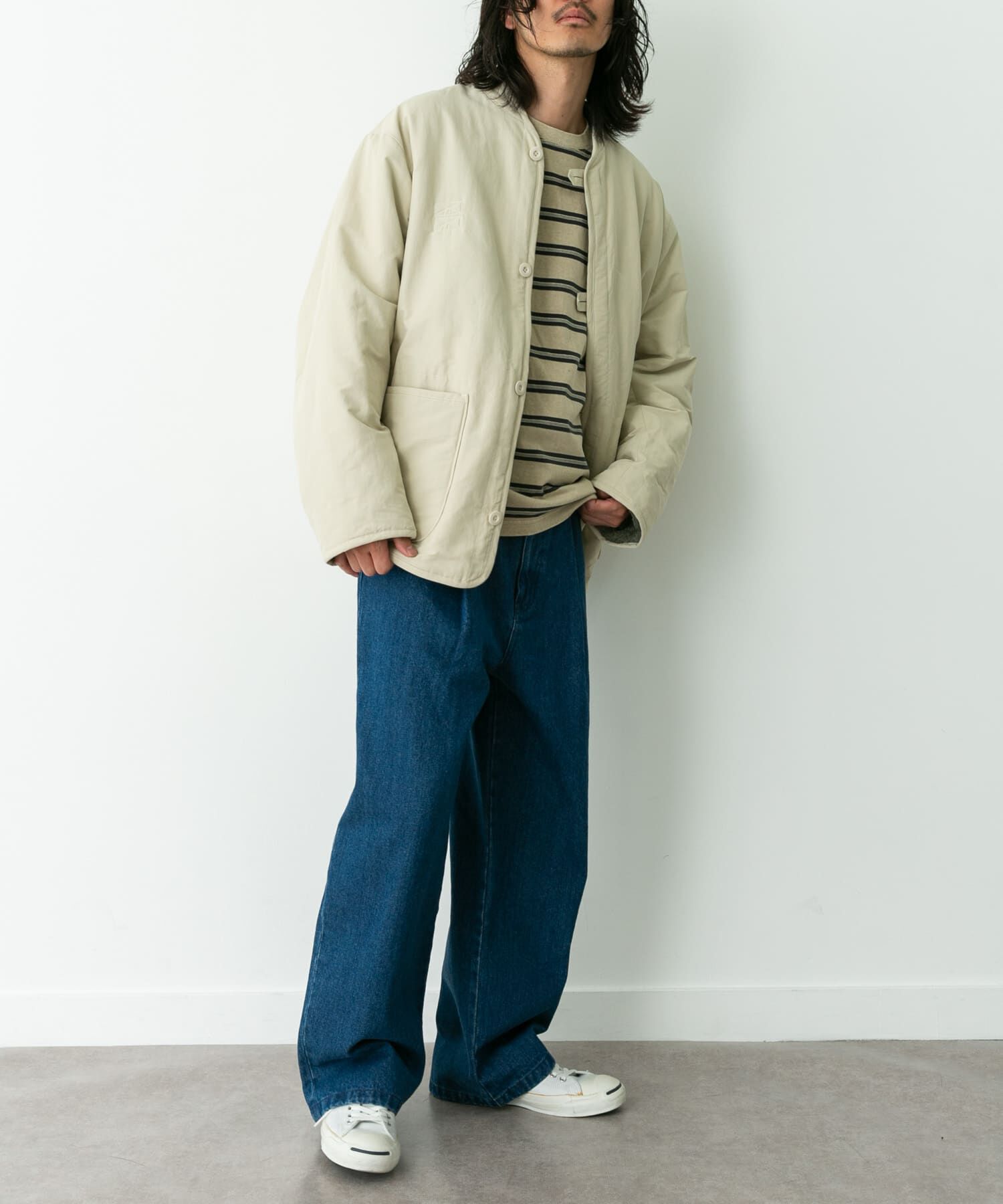 Sonny Label 「『別注』ARMY TWILL&times;Sonny Label　Reversible Jacket」|ノーカラーコート|