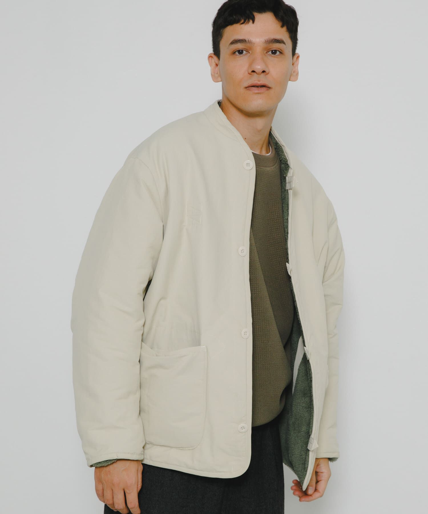 Sonny Label 「『別注』ARMY TWILL&times;Sonny Label　Reversible Jacket」|ノーカラーコート|