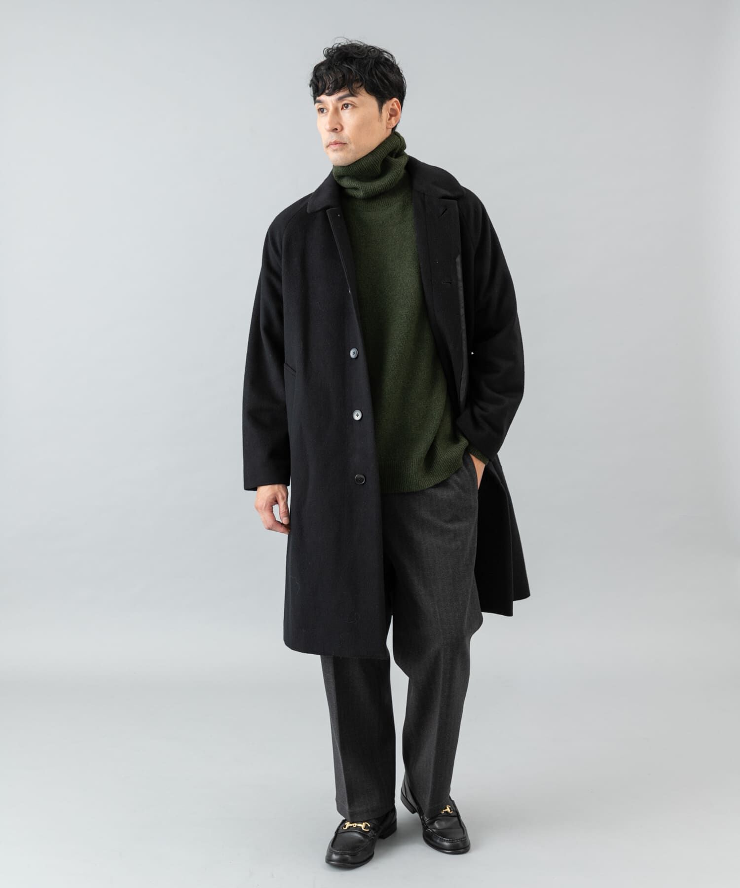 URBAN RESEARCH ROSSO「スーパー100 オーバーバルマカンコート」|ステンカラーコート|