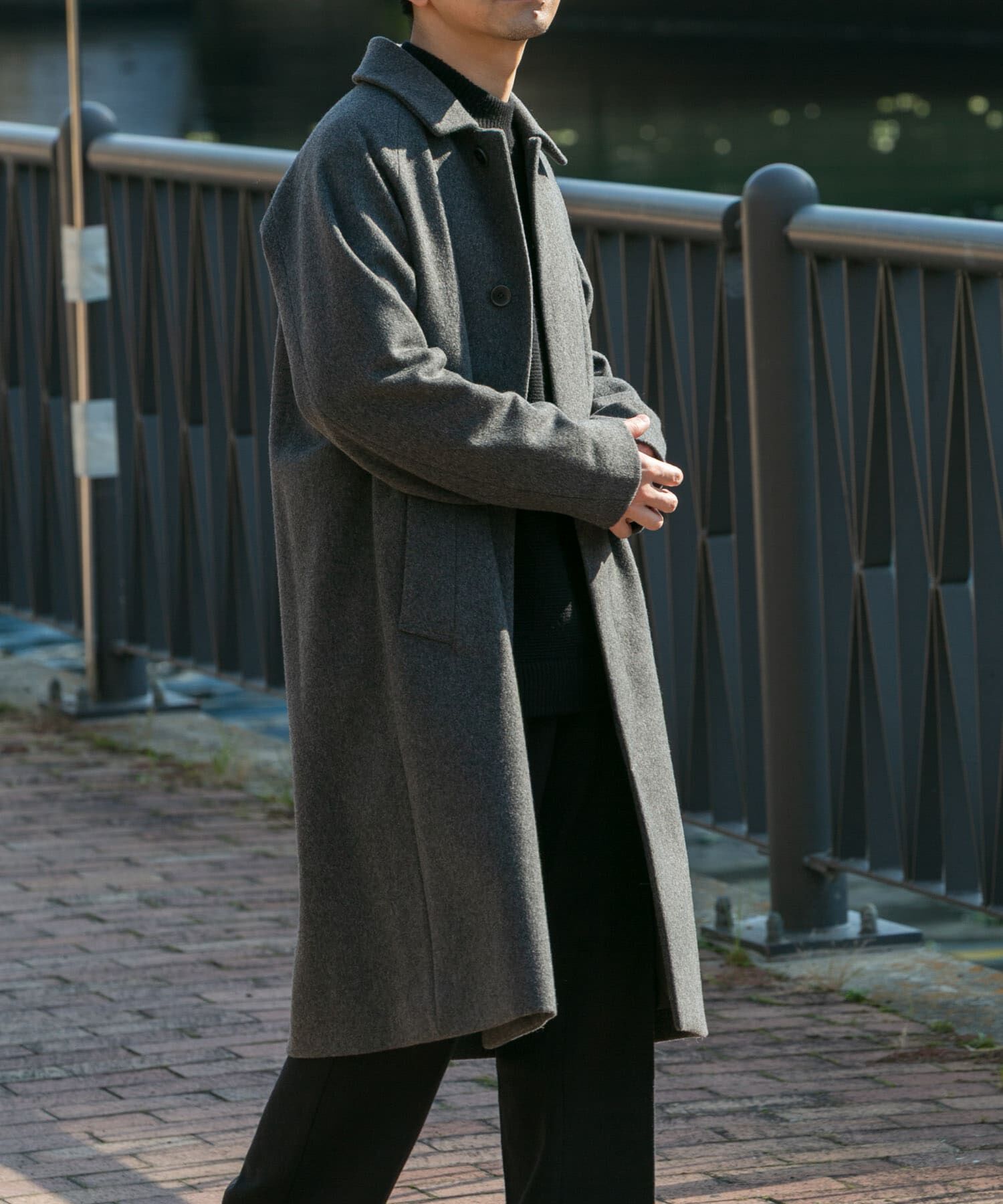 URBAN RESEARCH ROSSO「スーパー100 オーバーバルマカンコート」|ステンカラーコート|