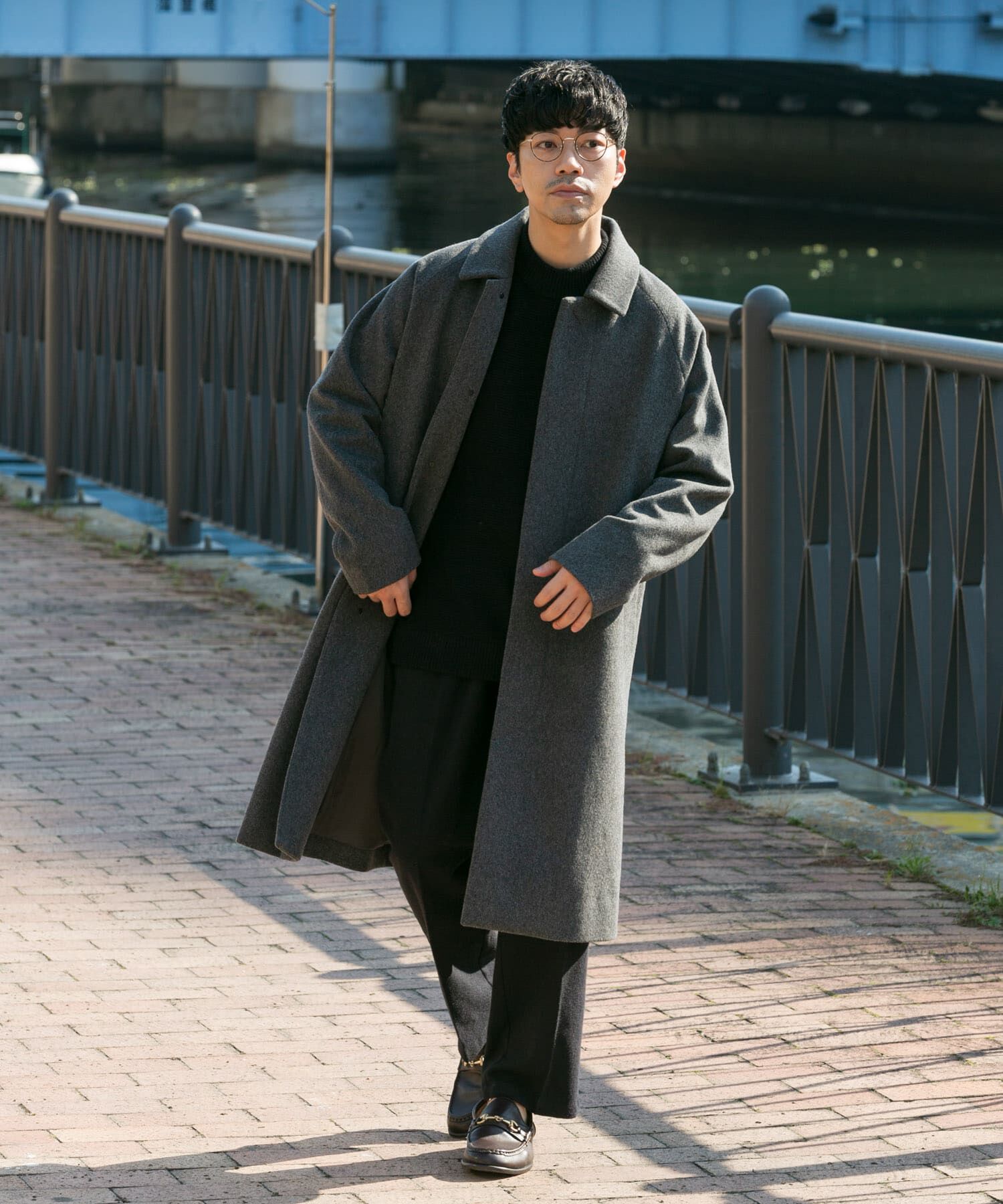 URBAN RESEARCH ROSSO「スーパー100 オーバーバルマカンコート」|ステンカラーコート|