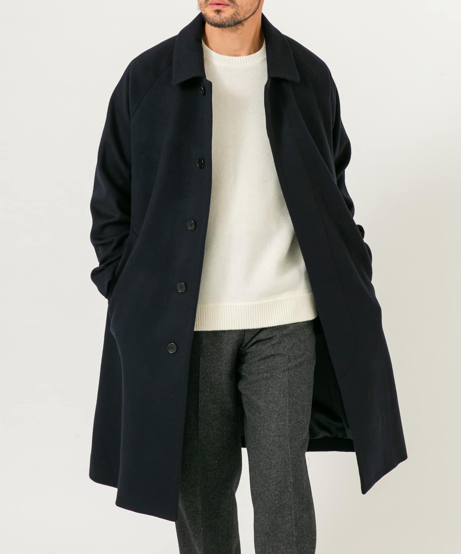 URBAN RESEARCH ROSSO「スーパー100 オーバーバルマカンコート」|ステンカラーコート|