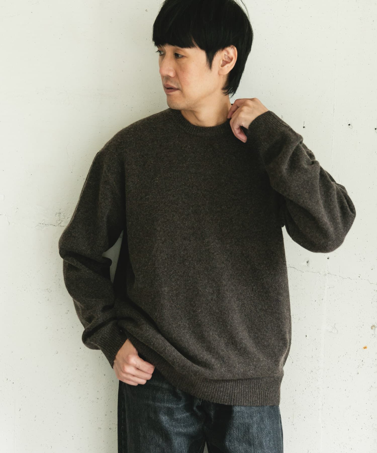 URBAN RESEARCH DOORS「ハミルトンウールクルーネックニット」|ニット・セーター|