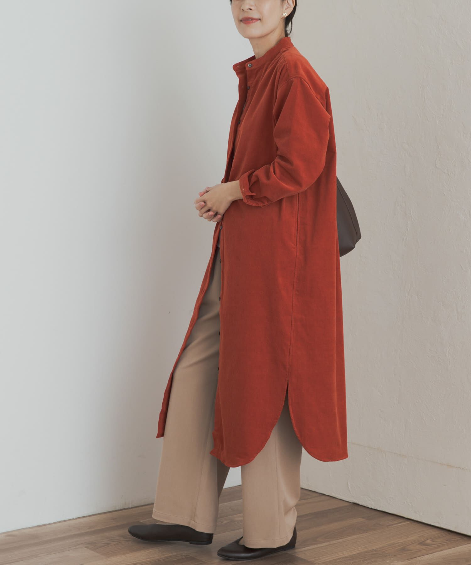 URBAN RESEARCH DOORS「『WEB/一部店舗限定カラー』『UR TECH』コーデュロイシャツワンピース」|ワンピース|