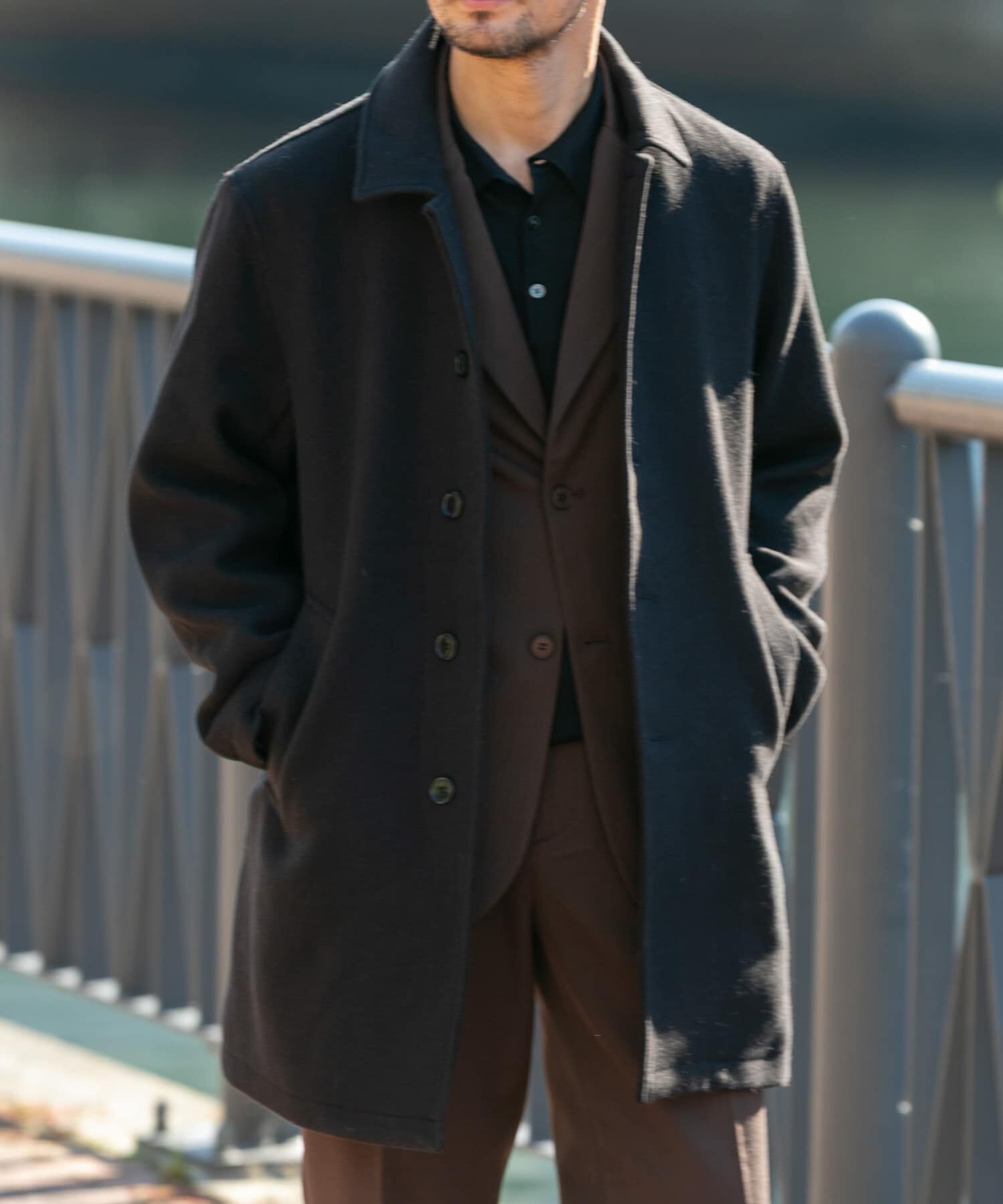 URBAN RESEARCH ROSSO「『XLサイズあり』light meltonステンカラーコート」|ステンカラーコート|