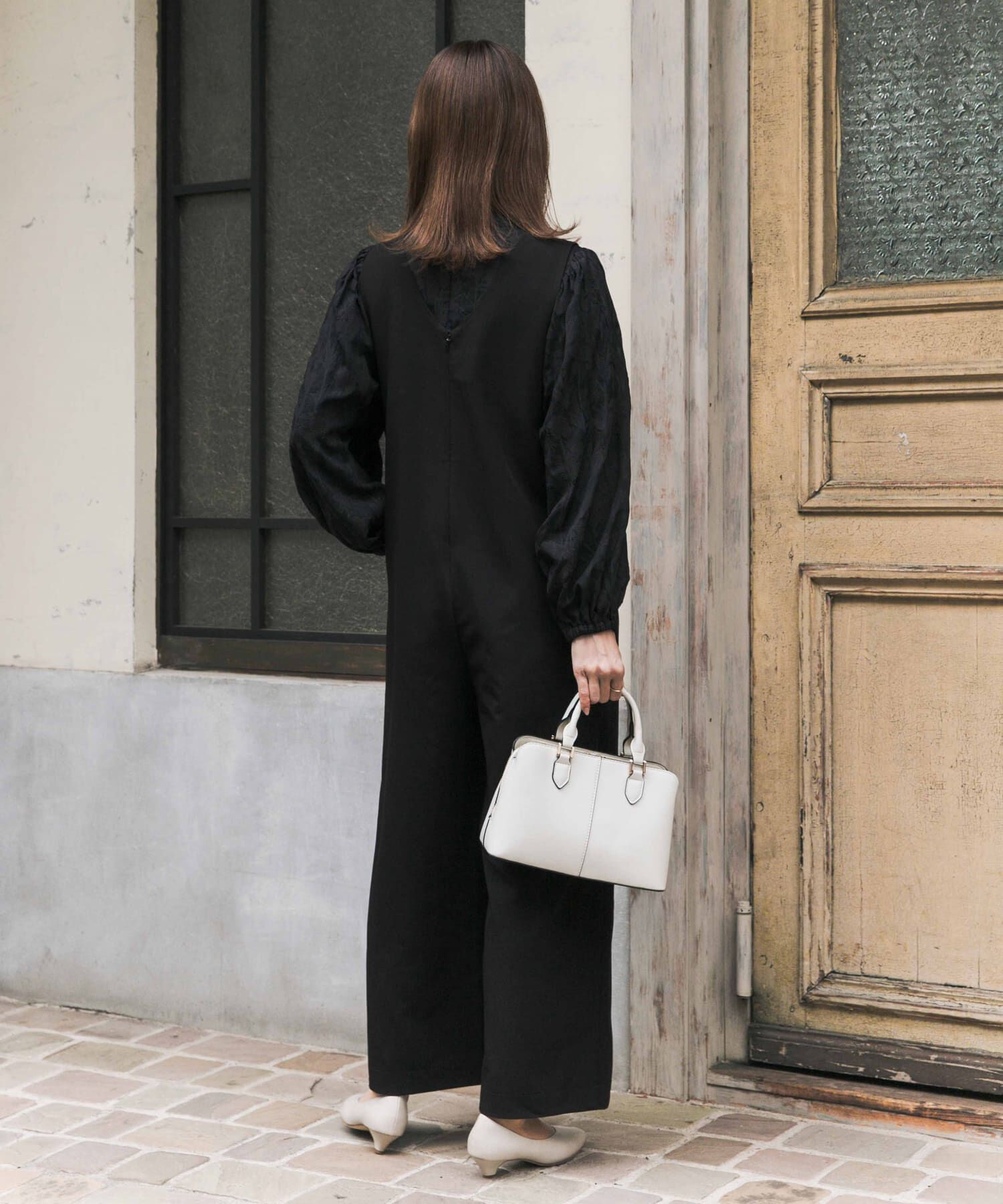 URBAN RESEARCH DOORS「Vネックタックオールインワン」|オールインワン|