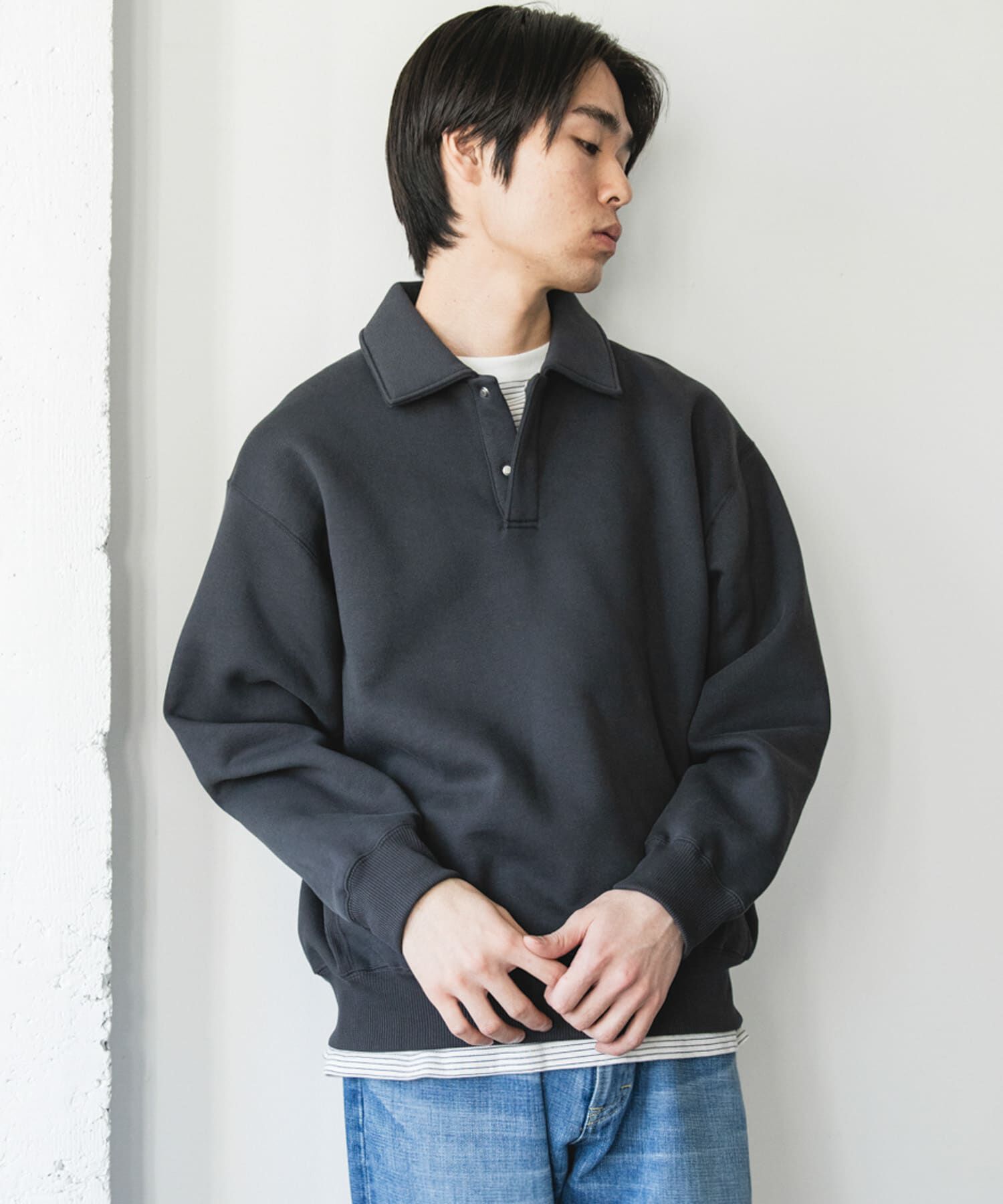 URBAN RESEARCH DOORS「裏起毛スウェットポロシャツ」|スウェット・ジャージ|