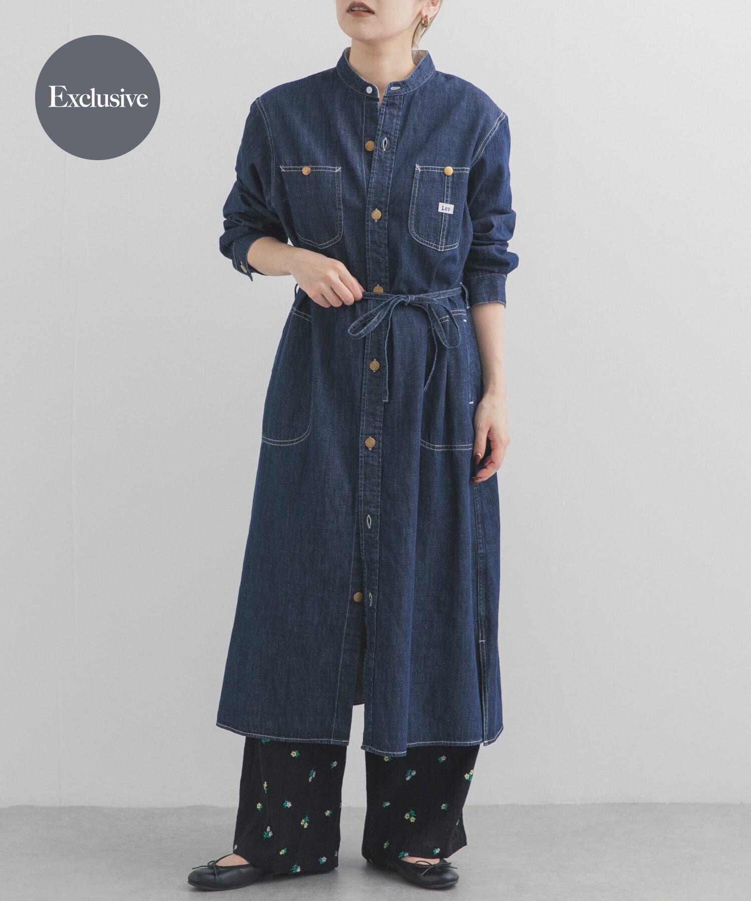 URBAN RESEARCH DOORS「『別注』Lee&times;DOORS　WORK SHIRTS ONE-PIECE」|ワンピース|ネイビー