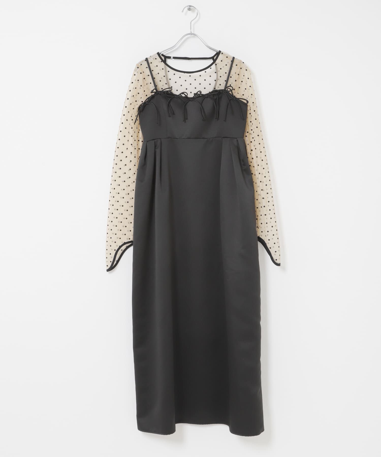 URBAN RESEARCH ROSSO「ANDRESD　RIBBONS DRESS&times;SHEER TOPS」|ワンピース|