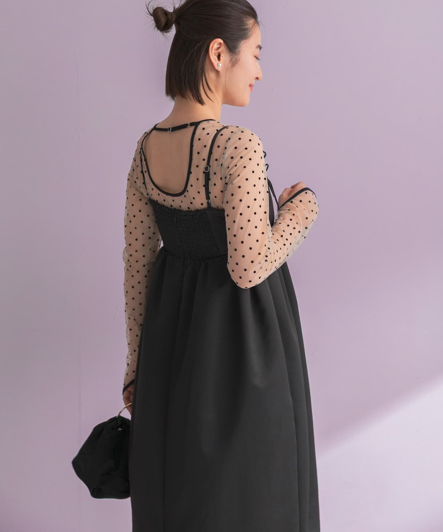 URBAN RESEARCH ROSSO「ANDRESD　RIBBONS DRESS&times;SHEER TOPS」|ワンピース|