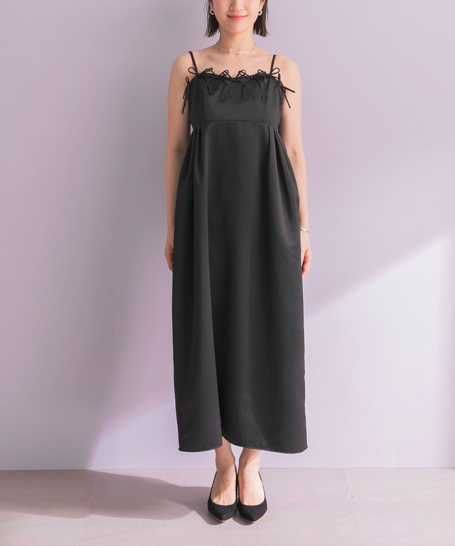 URBAN RESEARCH ROSSO「ANDRESD　RIBBONS DRESS&times;SHEER TOPS」|ワンピース|