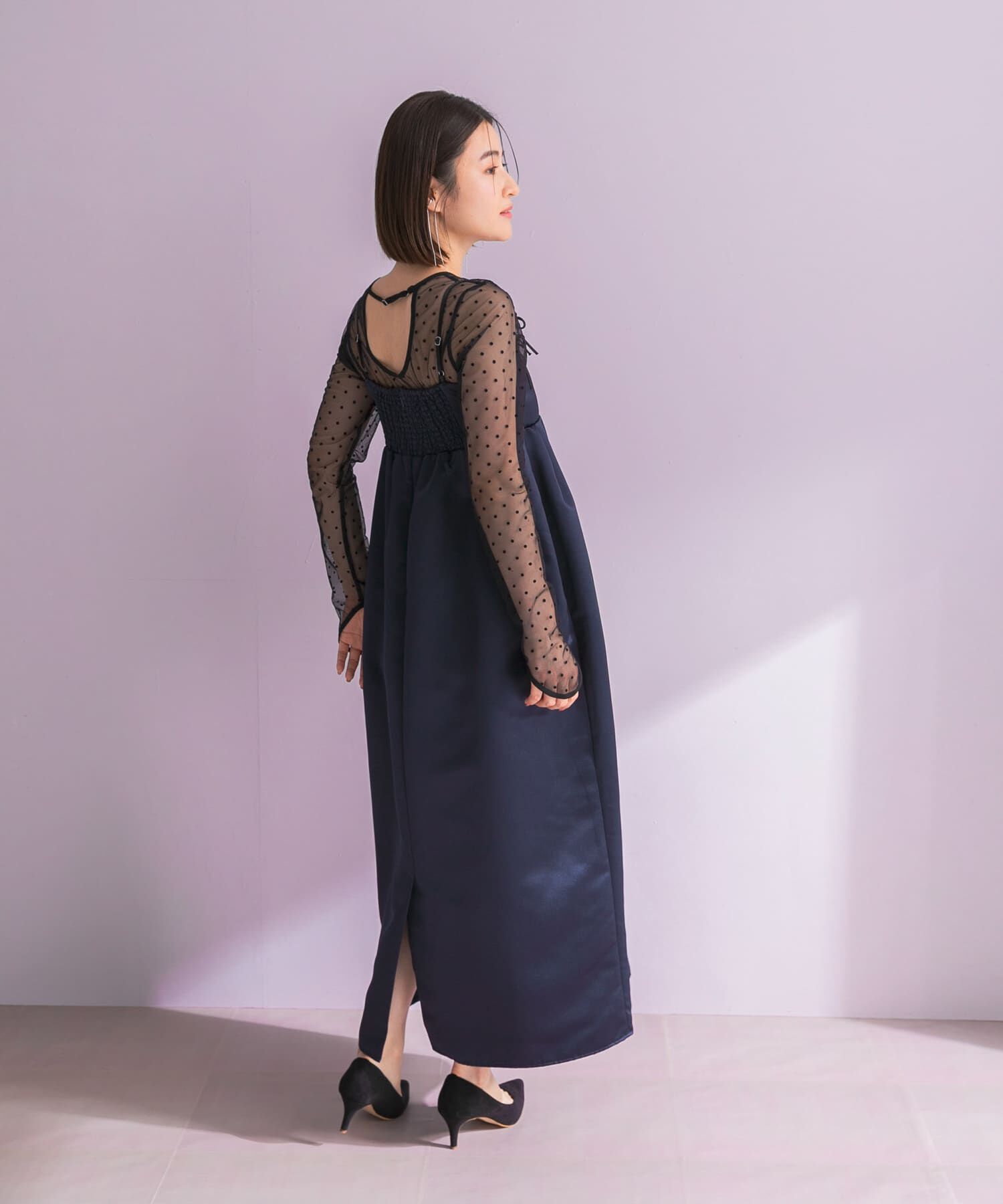 URBAN RESEARCH ROSSO「ANDRESD　RIBBONS DRESS&times;SHEER TOPS」|ワンピース|