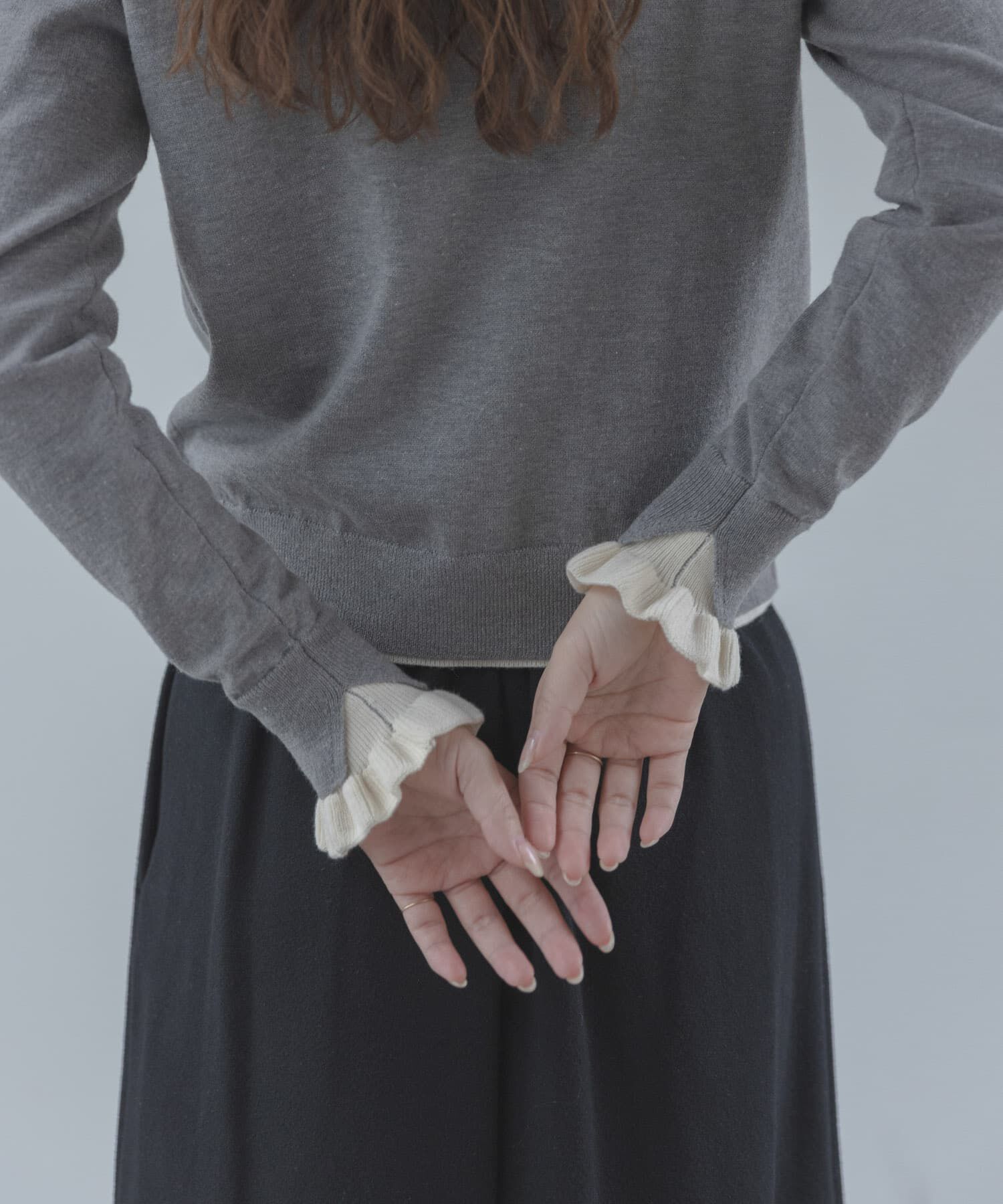 Sonny Label 「配色フリルニットカーディガン」|カーディガン|