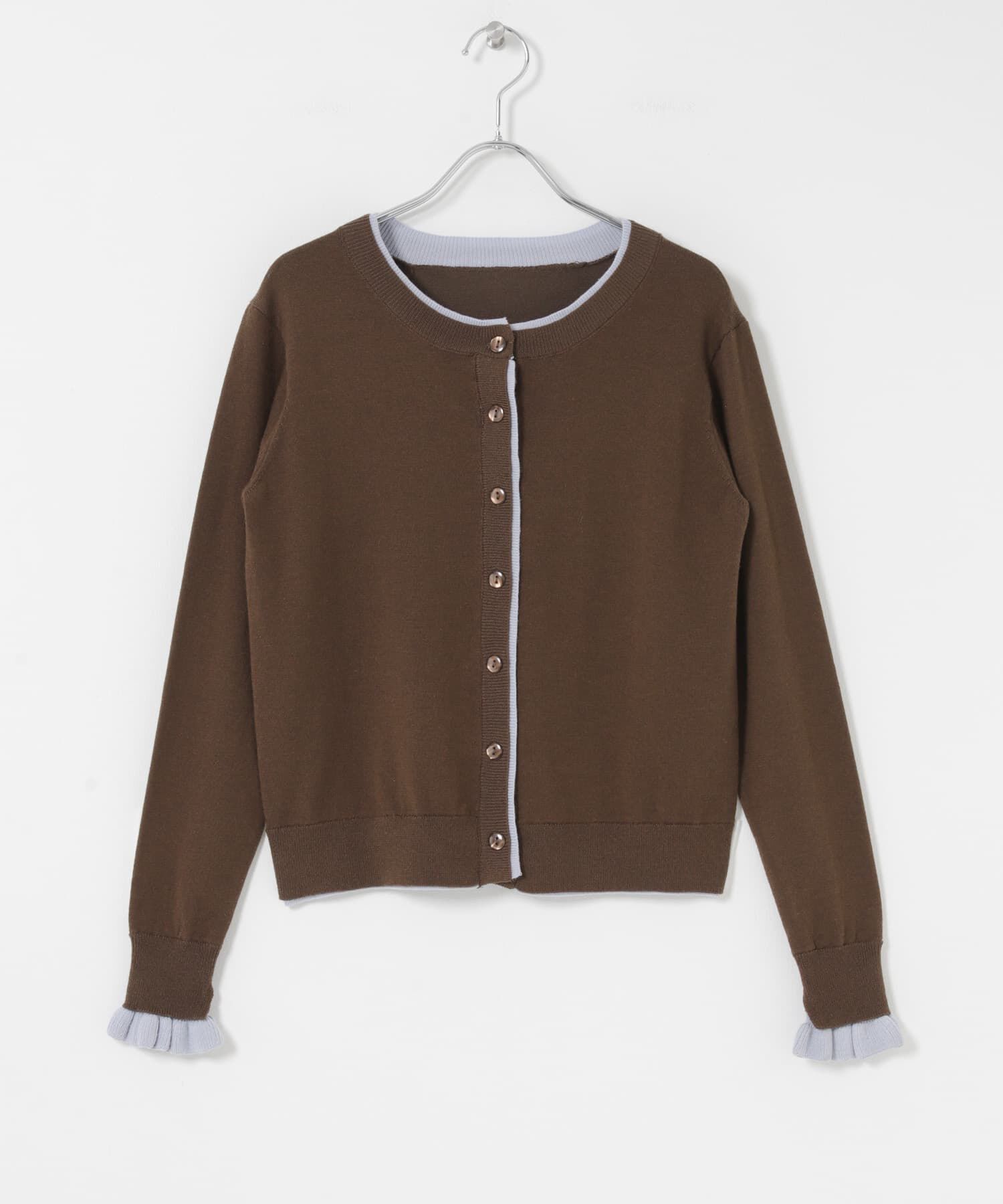 Sonny Label 「配色フリルニットカーディガン」|カーディガン|