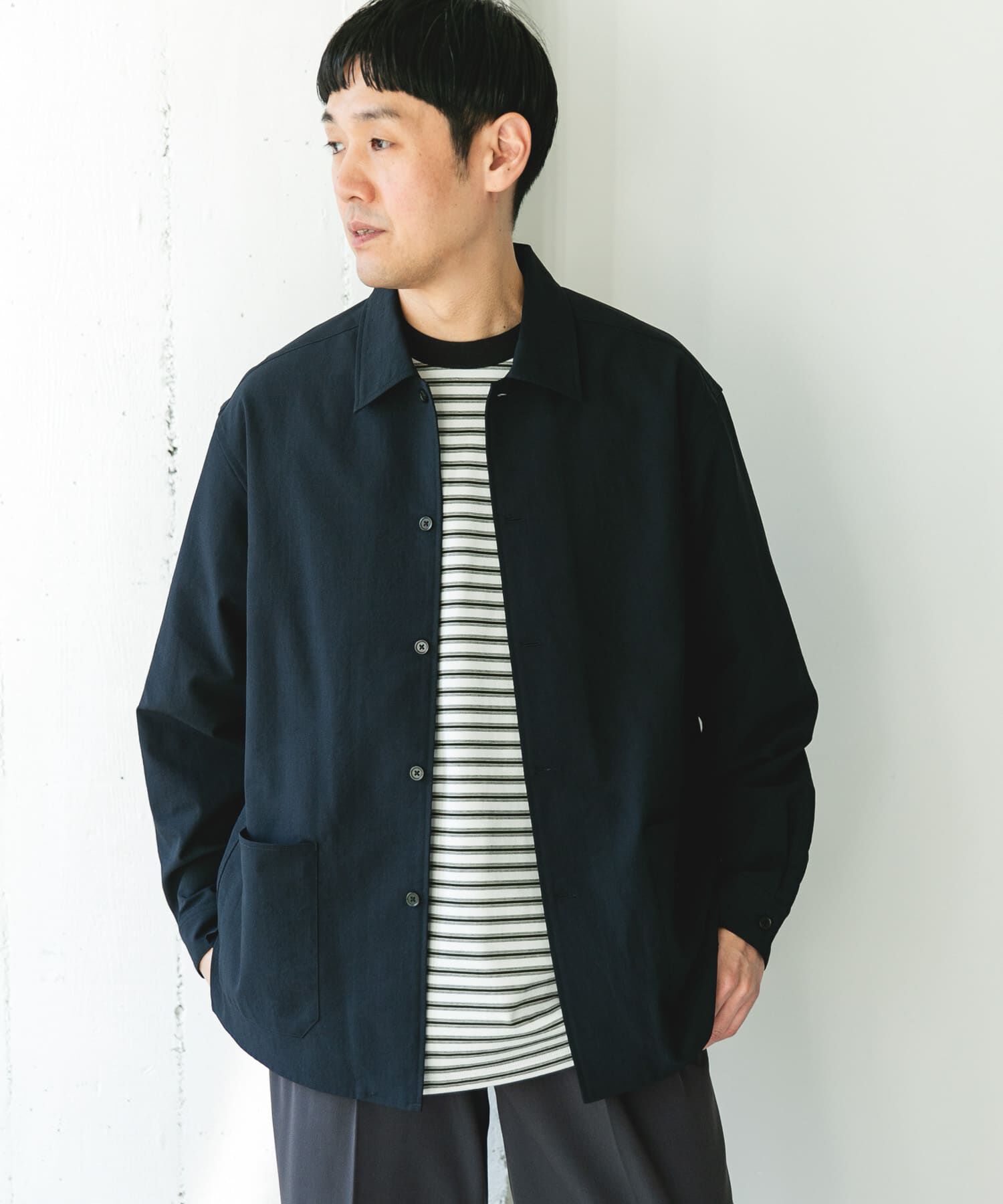 URBAN RESEARCH DOORS「『ｲｰｼﾞｰｹｱ/速乾/UVｶｯﾄ』ｸｲｯｸﾄﾞﾗｲﾛﾝｸﾞｽﾘｰﾌﾞｼ」|その他|ネイビー