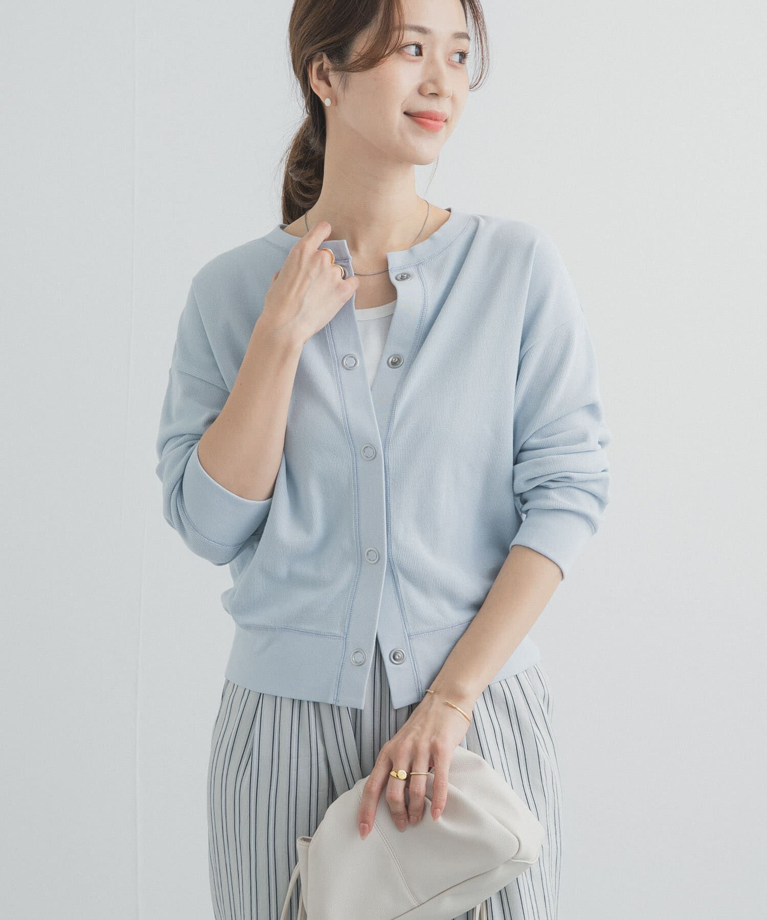 URBAN RESEARCH DOORS「ライトタックフライスカーディガン」|カーディガン|