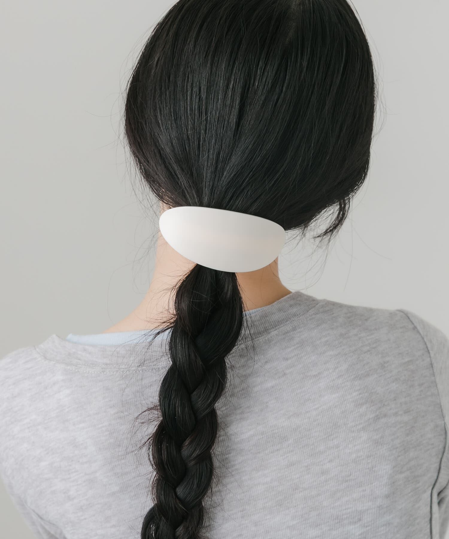 SMELLY「ワイドオーバルバレッタ」|その他|アイボリー