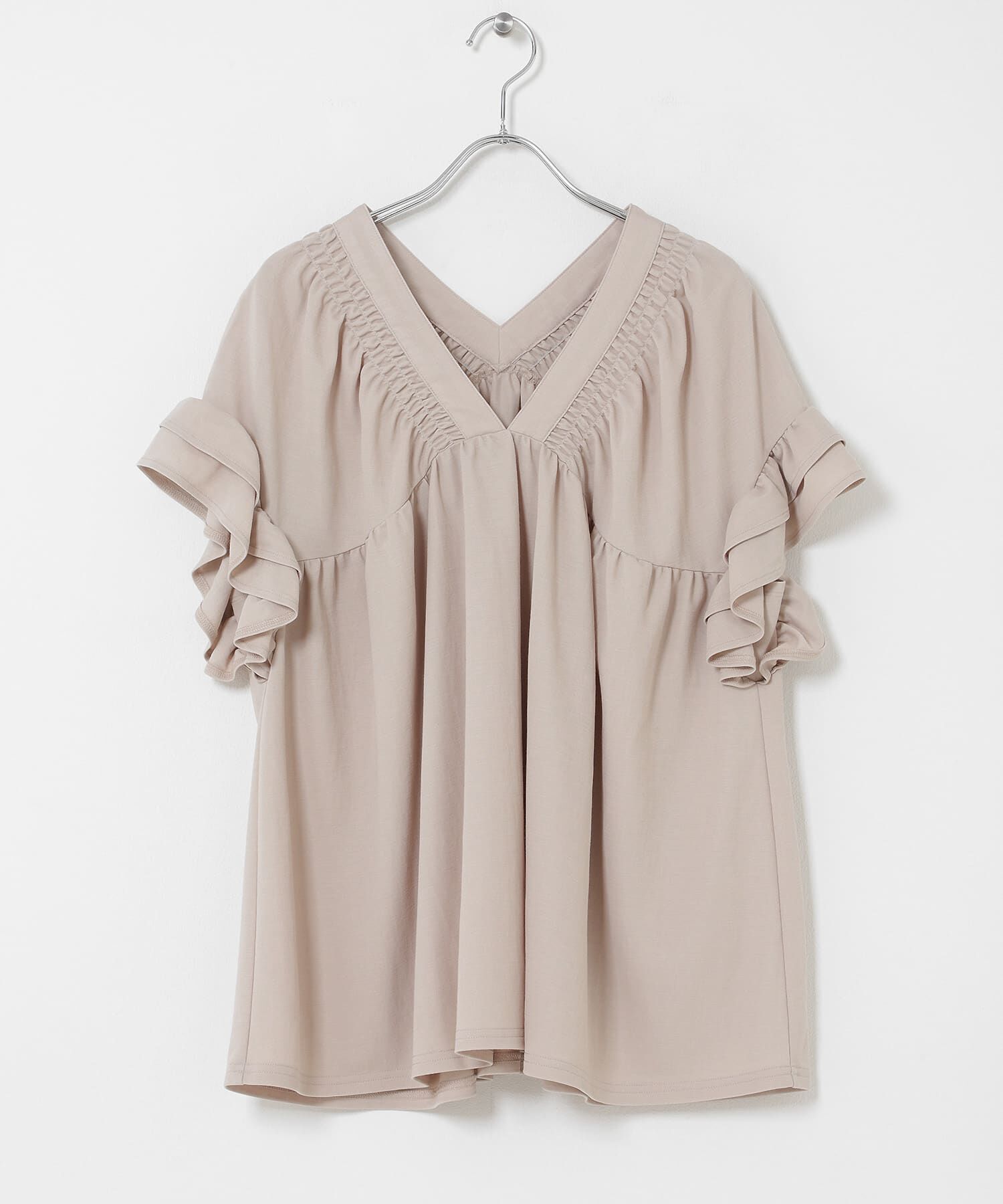 Sonny Label 「シャーリングフリルスリーブプルオーバー」|Tシャツ・カットソー|