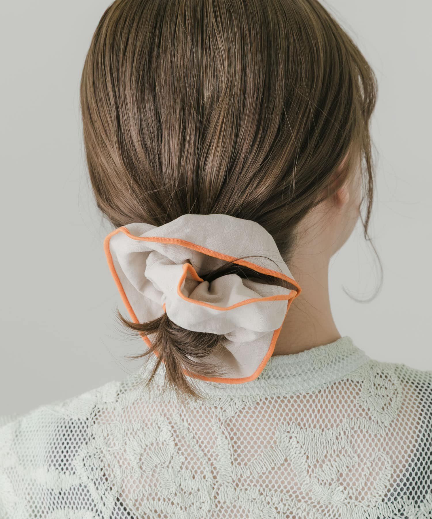 SMELLY「カラーパイピングボリュームシュシュ」|ヘアゴム・シュシュ|