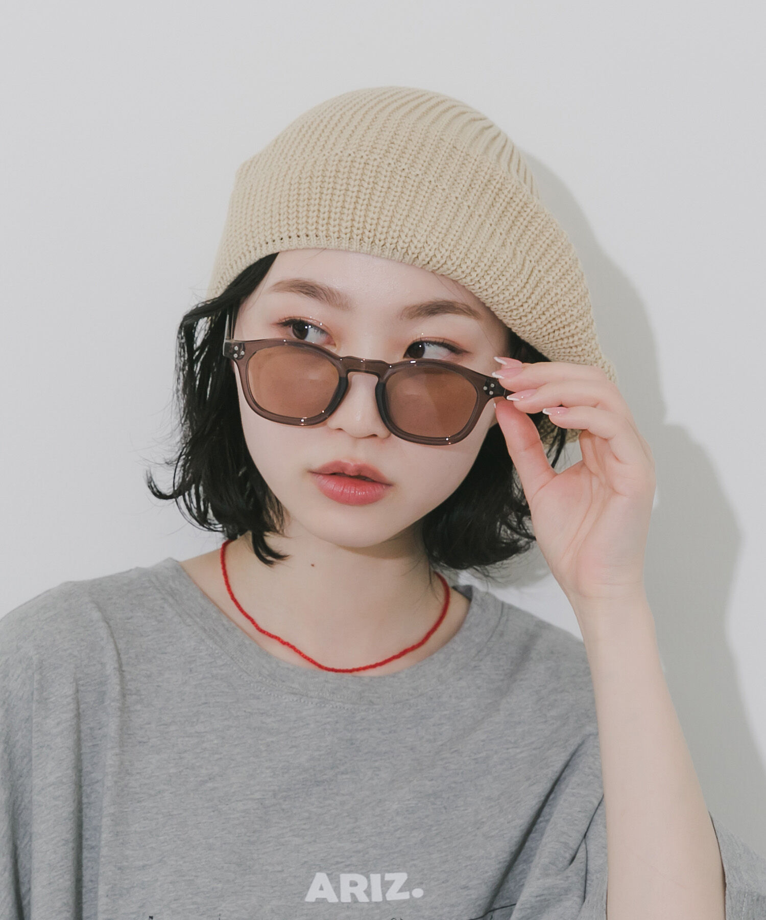 SMELLY「クリアフレームカラーサングラス」|メガネ|