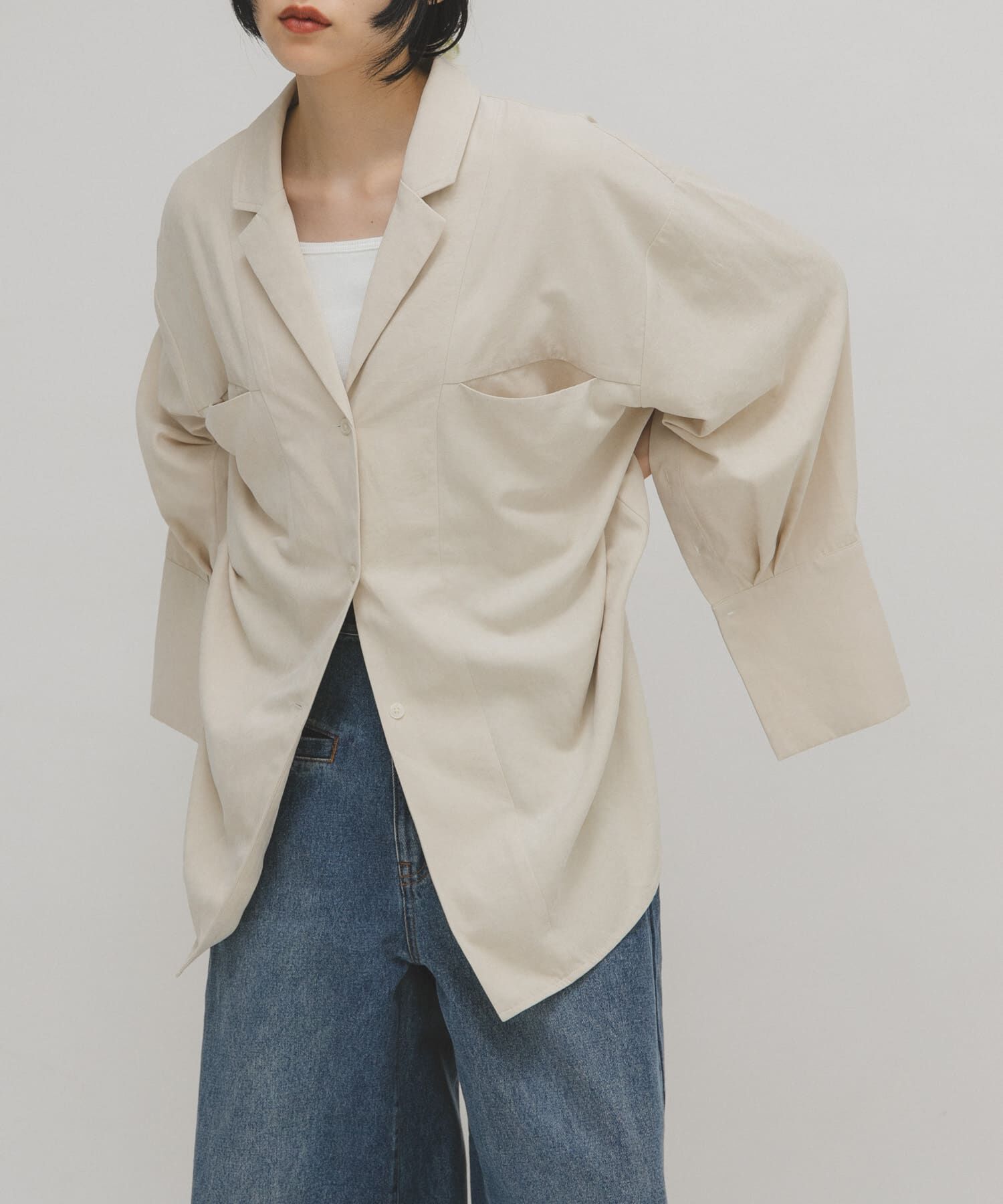  「ピーチスキンBIGシャツ」|シャツ・ブラウス|