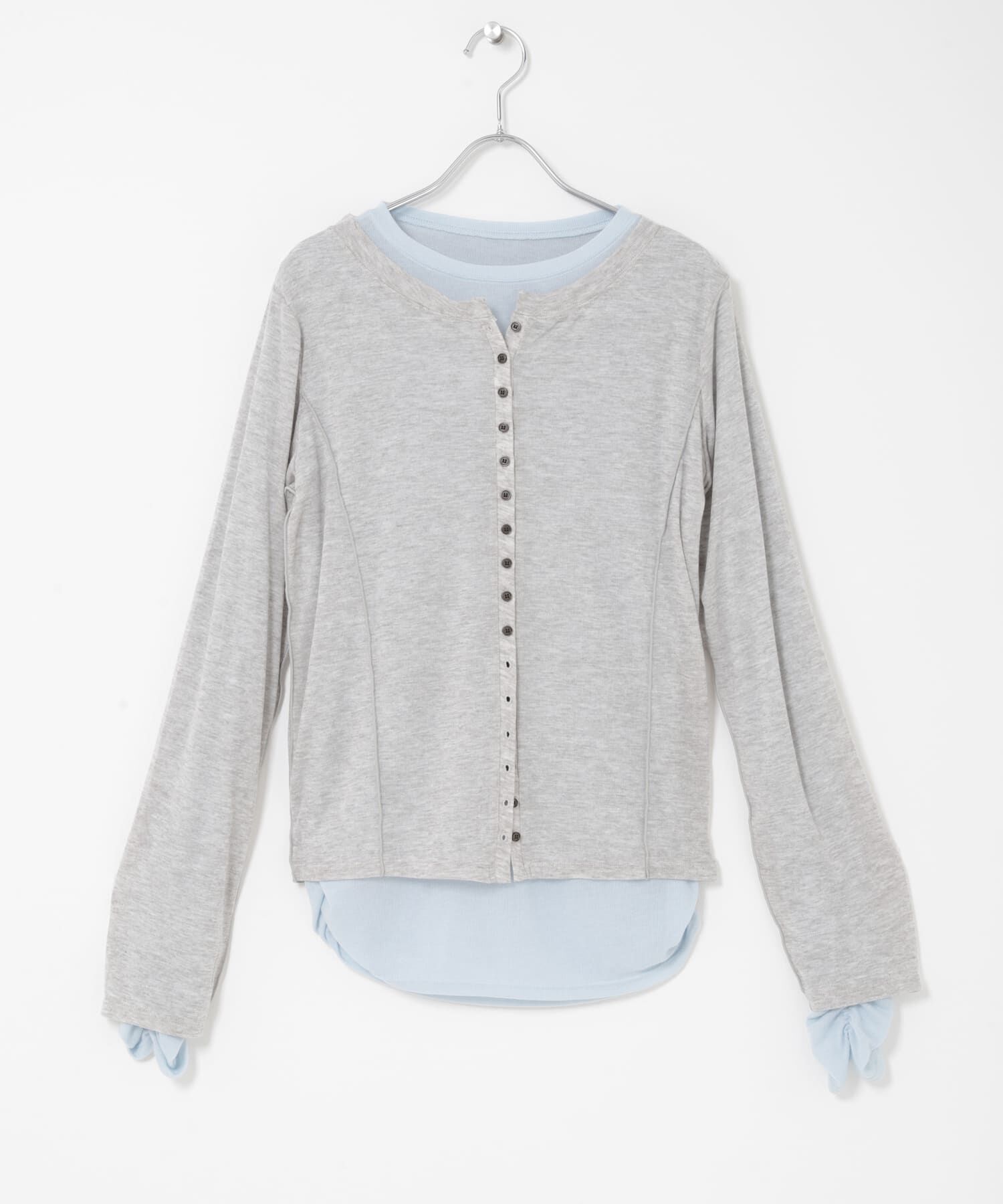  「バイカラーレイヤードカットソー」|Tシャツ・カットソー|