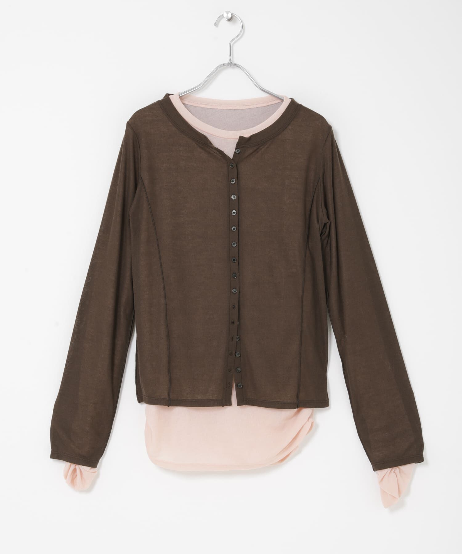  「バイカラーレイヤードカットソー」|Tシャツ・カットソー|