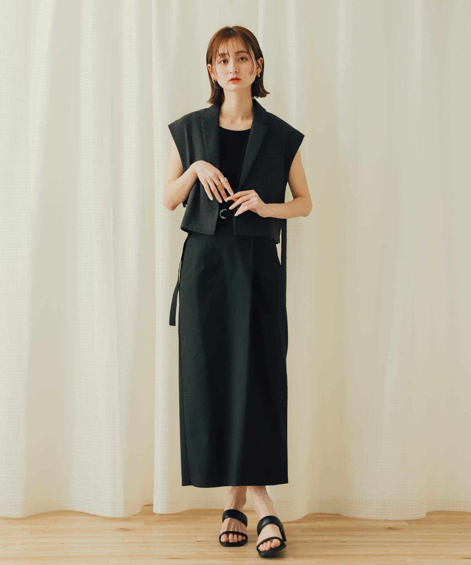 SENSE OF PLACE by URBAN RESEARCH「アシンメトリーハイウエストタイトスカート」|スカート|